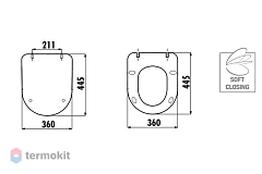 Сиденье для унитаза CREAVIT Duck микролифт черный матовый KC0903.01.1400E УЦЕНЕННЫЙ