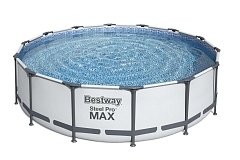 Бассейн Bestway каркасный круглый MAX 427х107 см, фильтр-насос 3028л/ч, тент, лестница, 56950