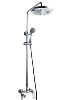 Душевая система со смесителем для ванны, верхним и ручным душем Bravat Opal C F6125183CP-A1-RUS