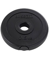 Диск пластиковый BASEFIT BB-203 0,5 кг, d=26 мм, черный УТ-00019750