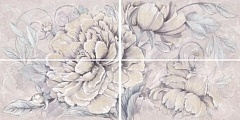 Керамическая плитка Керлайф Delicato Bouquet Perla панно 63x126