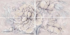 Керамическая плитка Керлайф Delicato Bouquet Perla панно 63x126