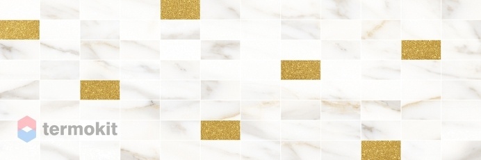 Керамическая плитка Laparet Aragon Декор мозаичный белый золото MM60157 20х60