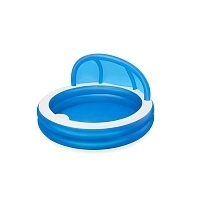 Бассейн Bestway надувной прямоугольный 241x140 см, с навесом 54337