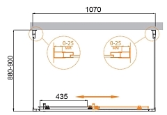 Душевой уголок Cezares Molveno 1950x1100x900 хром MOLVENO-AH-12-110/90-C-Cr-IV