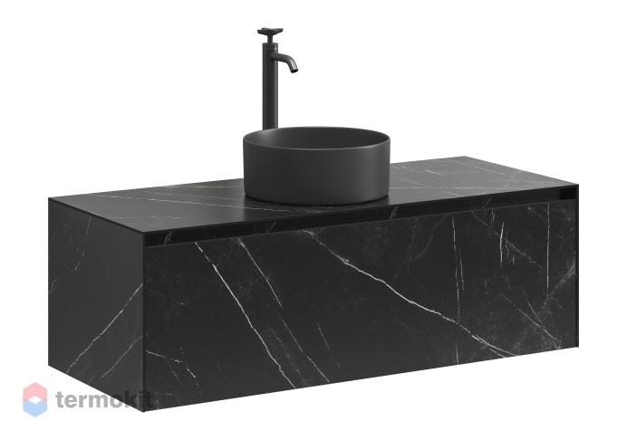 Тумба под раковину SANCOS Stone 120 подвесная Nero Marquina ST120NM