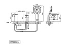 Смеситель на борт ванны D&K Berlin Steinbeis DA1434916
