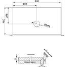 Столешница BelBagno 80 Marmo Nero Opaco KEP-80-MNO-W0