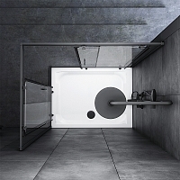 Душевой уголок AM.PM Gem 1900x1200x900 черный матовый W90G-404-120290-BT