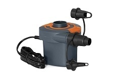 Насос электрический Bestway Sidewinder AC/DC 12В/220В с адаптером, 490л/м, 3 насадки в комплекте 62142