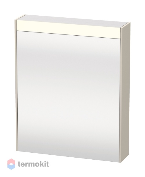 Зеркальный шкаф Duravit Brioso 62 с подсветкой серо-коричневый BR7101L9191