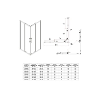 Душевой уголок Veconi Evo 300 B 1950x1200x800 черный матовый E3-B-12080-01-C9