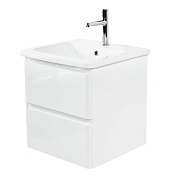 Тумба под раковину 50 подвесная BELBAGNO Albano Bianco Lucido ALBANO-CER-500-2C-SO-BL