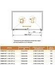 Душевая дверь в проем CEZARES ANIMA BF-1 1950x1500 Хром