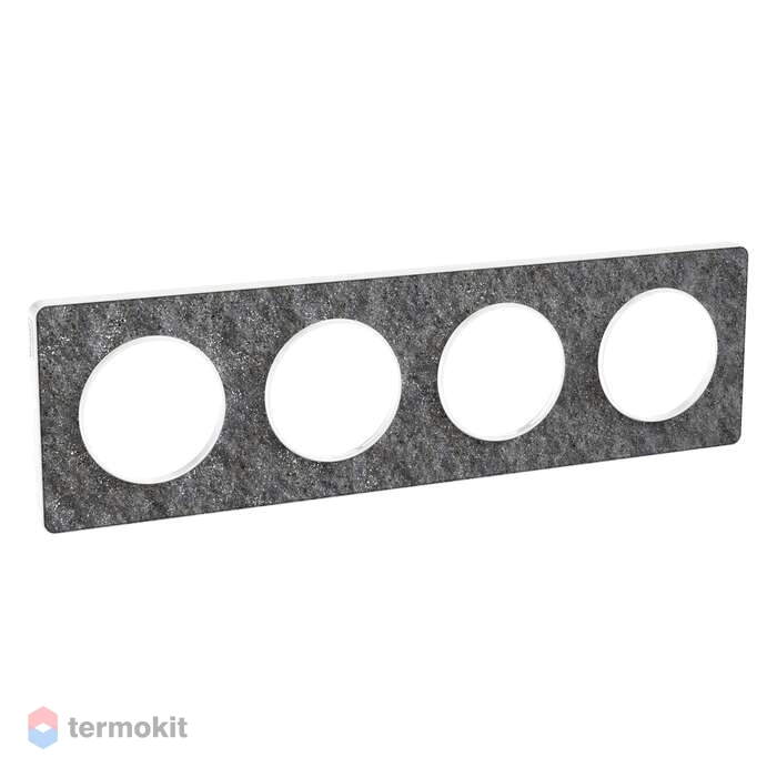 Рамка 4 поста (белая вставка) Schneider Electric Odace Шнайдер электрик ...