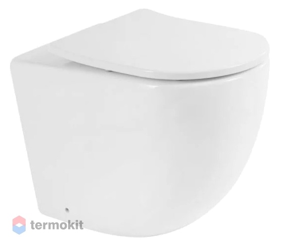 Унитаз приставной BelBagno Sfera-R с сиденьем микролифт BB2141CBR+BB2031SC