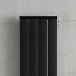 Дизайн-радиаторы алюминиевые Silver 400 с боковым подключением цвет черный янтарь RAL 9005