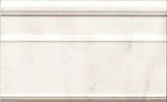 Керамическая плитка Gardenia Orchidea Lirica 67370 Fascia Rilievo Bianco Marmara плинтус 15х25