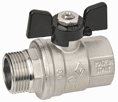 Кран шаровой Bugatti 1/2&quot; ВН (бабочка из алюминия) серия New Jersey 09170004