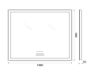Зеркало BelBagno 100 с встроенным светильником, сенсорным выкл., bluetooth, термометром, радио SPC-GRT-1000-800-LED-TCH-RAD