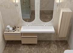 Тумба под столешницу Boheme FLAT Vallessi UNO-S 60 подвесная светлое дерево 897-060-L