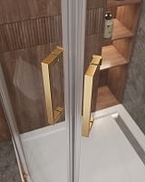 Душевой уголок Cezares Molveno 1950x1000x1000 брашированное золото MOLVENO-R-2-100-C-BORO-IV