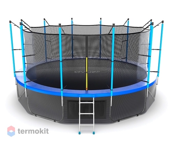 Батут с внутренней сеткой и лестницей Evo Jump Internal 16ft (Blue) + нижняя сеть