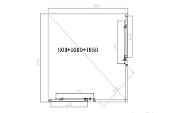 Душевой уголок Vincea Slim-N 1950x1000x900 (тонированное стекло) черный VSS-4SN9010CGB