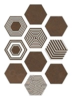 Керамогранит ITT Ceramica Pier17 Hexa Copper (10mix) 23,2х26,7