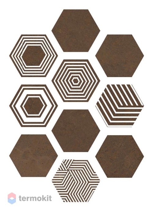 Керамогранит ITT Ceramica Pier17 Hexa Copper (10mix) 23,2х26,7