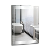 Зеркало Azario Спарта 60 с подсветкой белый ФР-00001412