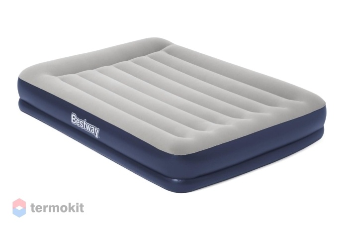 Надувная кровать Tritech Airbed 203х152х36см с подголовником, встроенный электронасос 67725