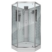 Душевая кабина Niagara Luxe 100x100 (прозрачное стекло) серебро NG-7717WBK