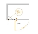 Душевая шторка на ванну CEZARES ECO-V-11 1200х1400 Хром ECO-O-V-11-120/140-C-Cr