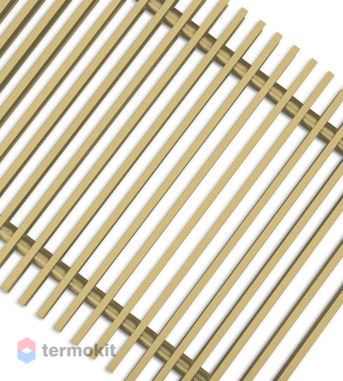 Декоративная решетка Techno 420x4500/З Алюминиевая Золотая