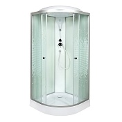 Душевая кабина Deto L 90x90 Хром (рифленое стекло) L 909 стандартная