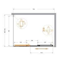 Душевой уголок Cezares Molveno 1950x1200x900 оружейная сталь MOLVENO-AHF-31-120/90-C-GM-IV