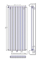 Стальной трубчатый радиатор КЗТО Соло В 2 1750 / 05 секций с боковым подключением