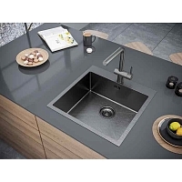 Мойка для кухни Paulmark Kroner вороненая сталь PM215151-GM