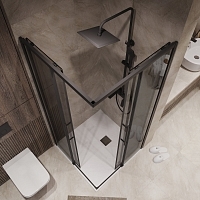 Душевой уголок Niagara Nova 1950x900x900 (тонированное стекло) черный матовый NG-2829-34BLACK