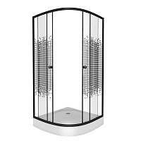 Душевой уголок Niagara Eco 1950x900x900 (стекло с рисунком) черный NG-007-14BLACK
