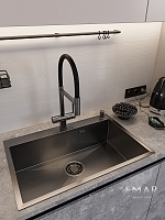 Мойка для кухни EMAR PVD черный EMB-125A PVD Nano Dark