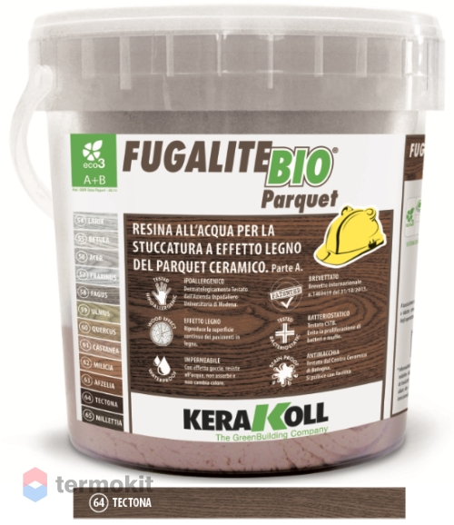 Затирка Kerakoll Fugalite Bio Parquet эпоксидная 64 Tectona 3кг