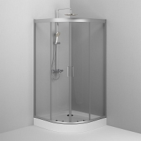 Душевой уголок AM.PM Gem 1900x1000x1000 матовое серебро W90G-401-100WT