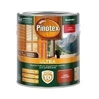 Pinotex Ultra,Влагостойкая защитная лазурь для древесины, с воском, рябина, 2,7л