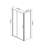 Душевой уголок Vincea Garda 1900x1200x800 брашированное золото VSR-1G8012CLG