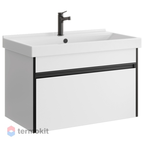 Тумба с раковиной Aqwella Urban 80 подвесная белый URB0108W+FST80SLWB01