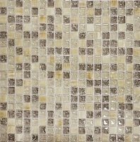Мозаика стеклянная с камнем Q-Stones QSG-011-15/8 30,5х30,5