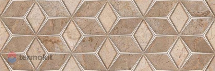 Керамическая плитка Primavera Empressa Brown Decor 04 carving настенная 30x90