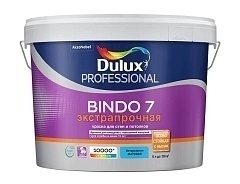 Dulux Professional Bindo 7 матовая, Краска для стен и потолков латексная экстрапрочная, база BC 9л